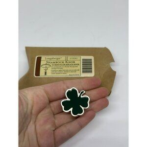 VTG  Longaberger 23282 Shamrock Basket Knob  Lucky Clover Hardware NIP